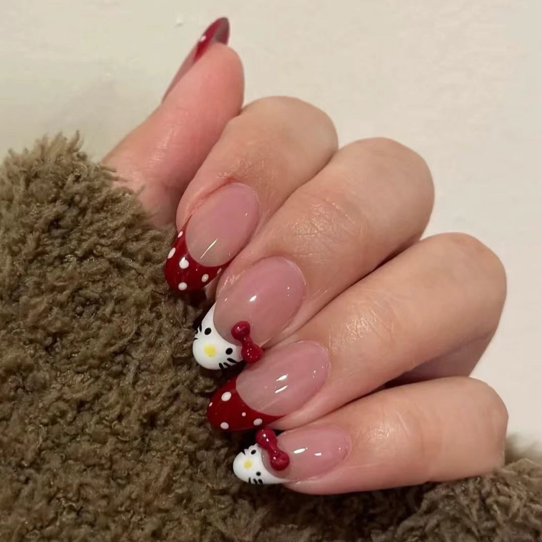 10 PCS/Set Handmade Salon-Grade Gel Press-On Nails AW1024