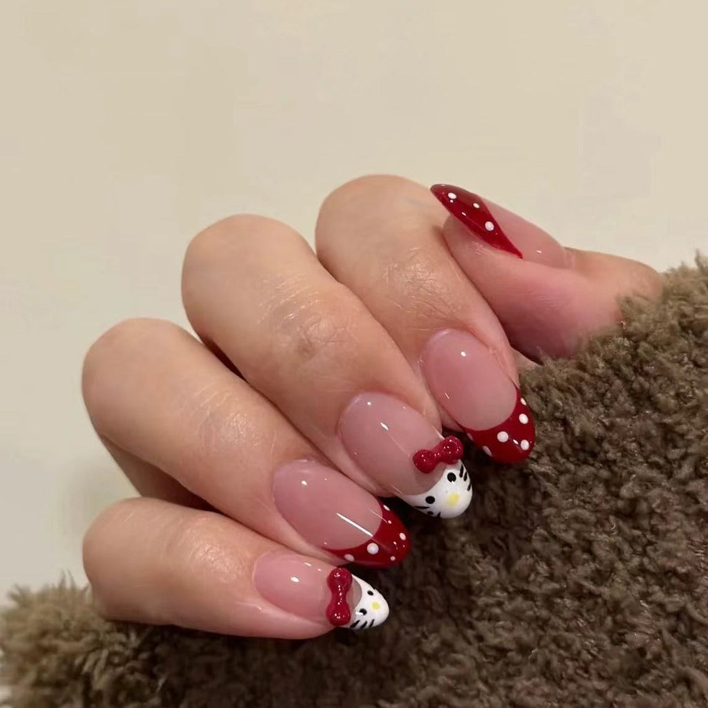 10 PCS/Set Handmade Salon-Grade Gel Press-On Nails AW1024