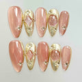 10 PCS/Set Handmade Salon-Grade Gel Press-On Nails AW1027