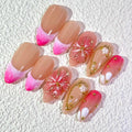 10 PCS/Set Handmade Salon-Grade Gel Press-On Nails AW1028