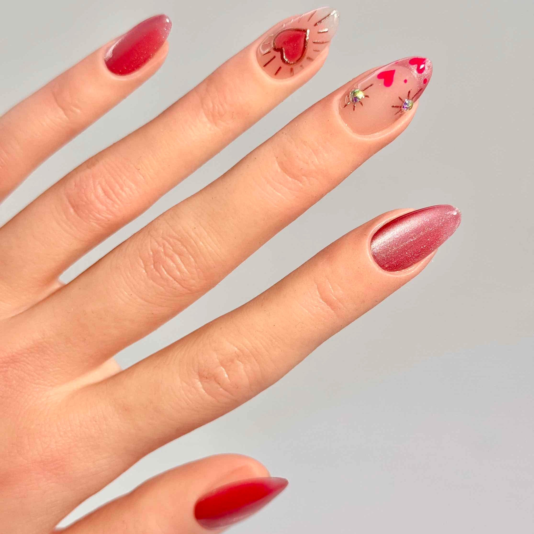 10 PCS/Set Handmade Salon-Grade Gel Press-On Nails AW1060