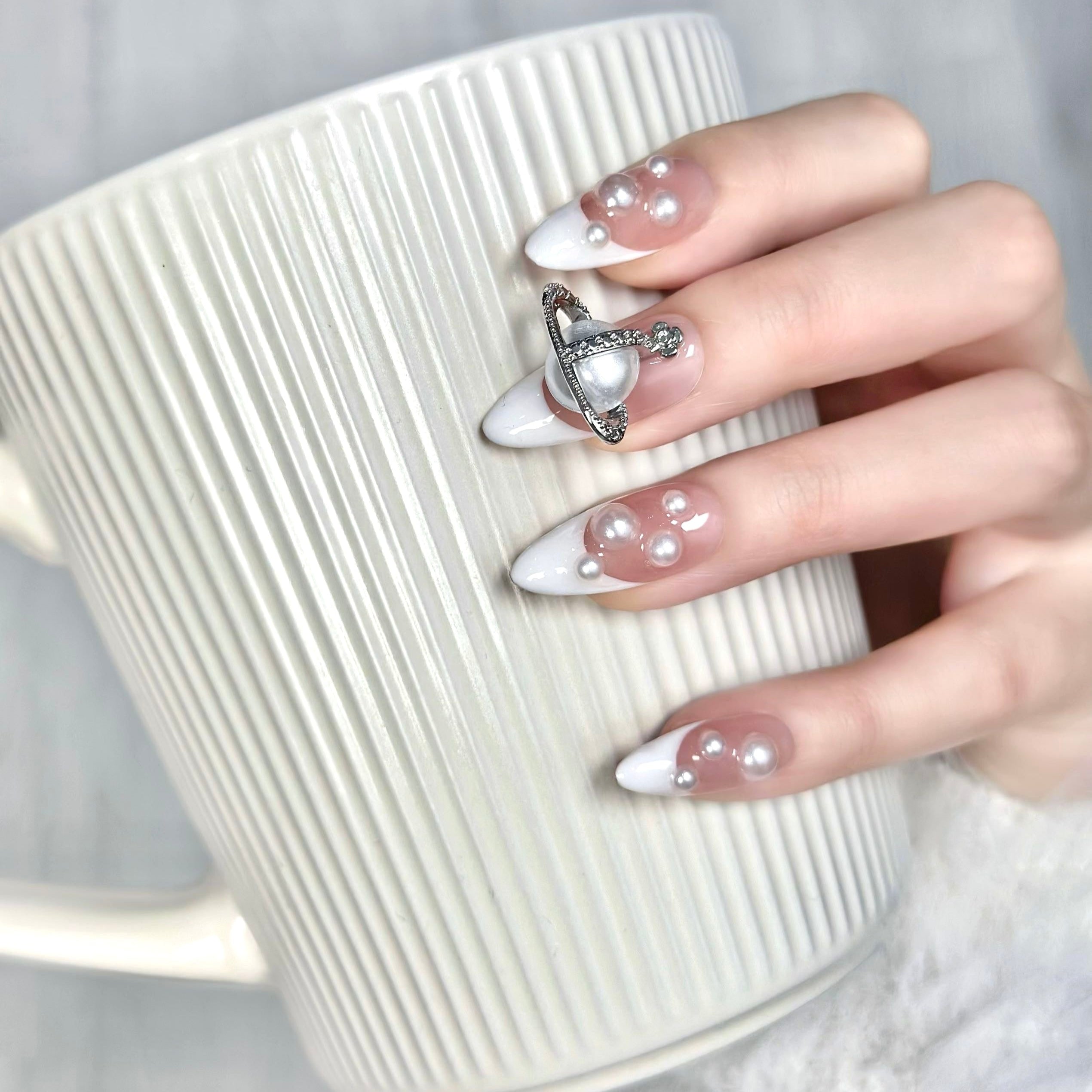 10 PCS/Set Handmade Salon-Grade Gel Press-On Nails AW1067