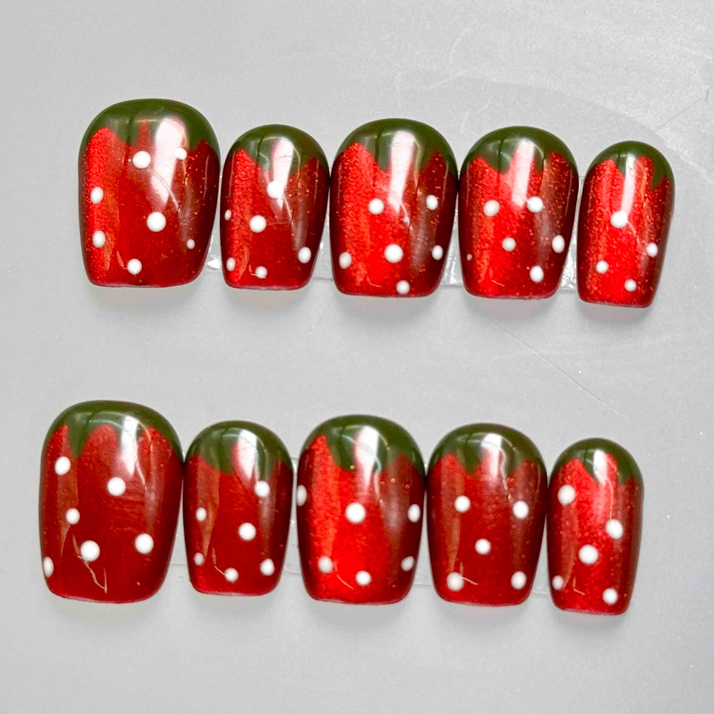 10 PCS/Set Handmade Salon-Grade Gel Press-On Nails AW1074