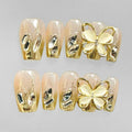 10 PCS/Set Handmade Salon-Grade Gel Press-On Nails AW1084