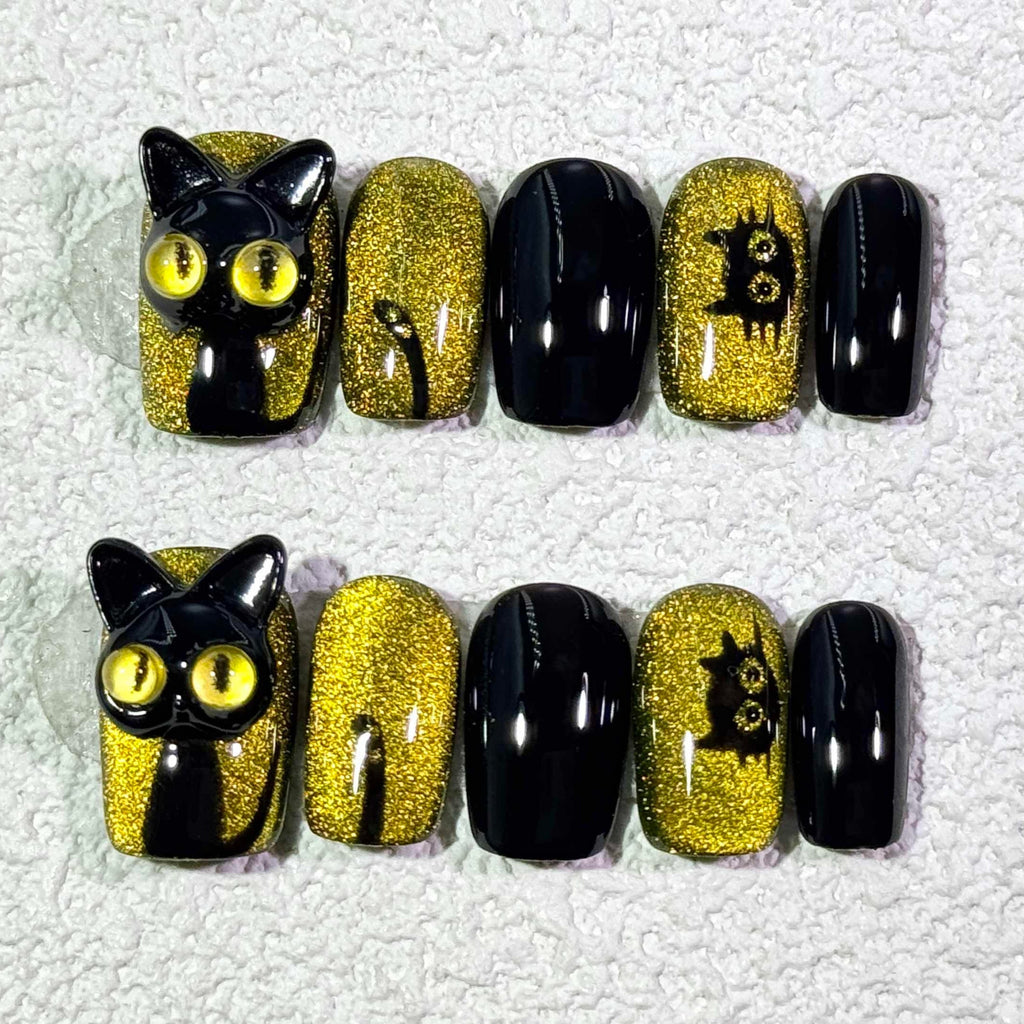 10 PCS/Set Handmade Salon-Grade Gel Press-On Nails AW1127