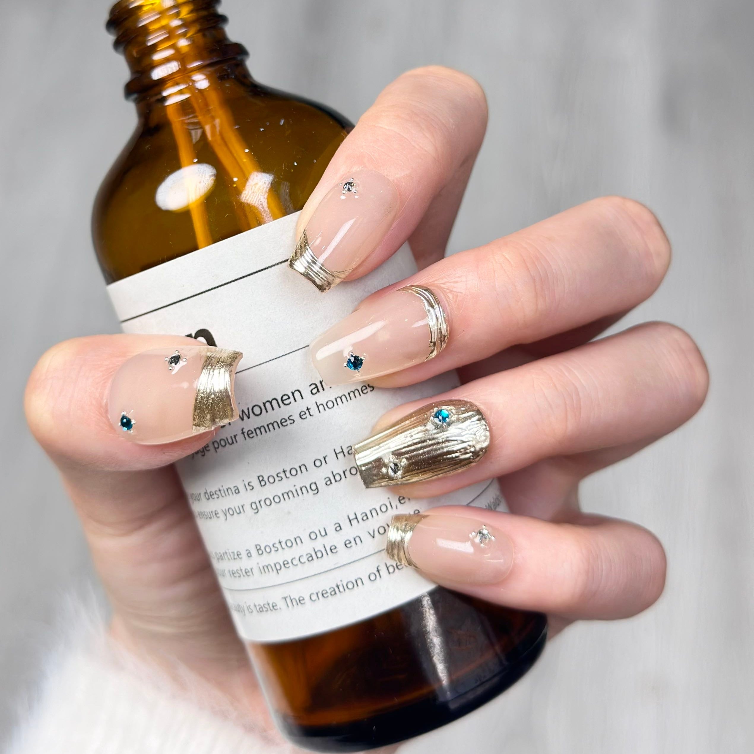 10 PCS/Set Handmade Salon-Grade Gel Press-On Nails AW1144