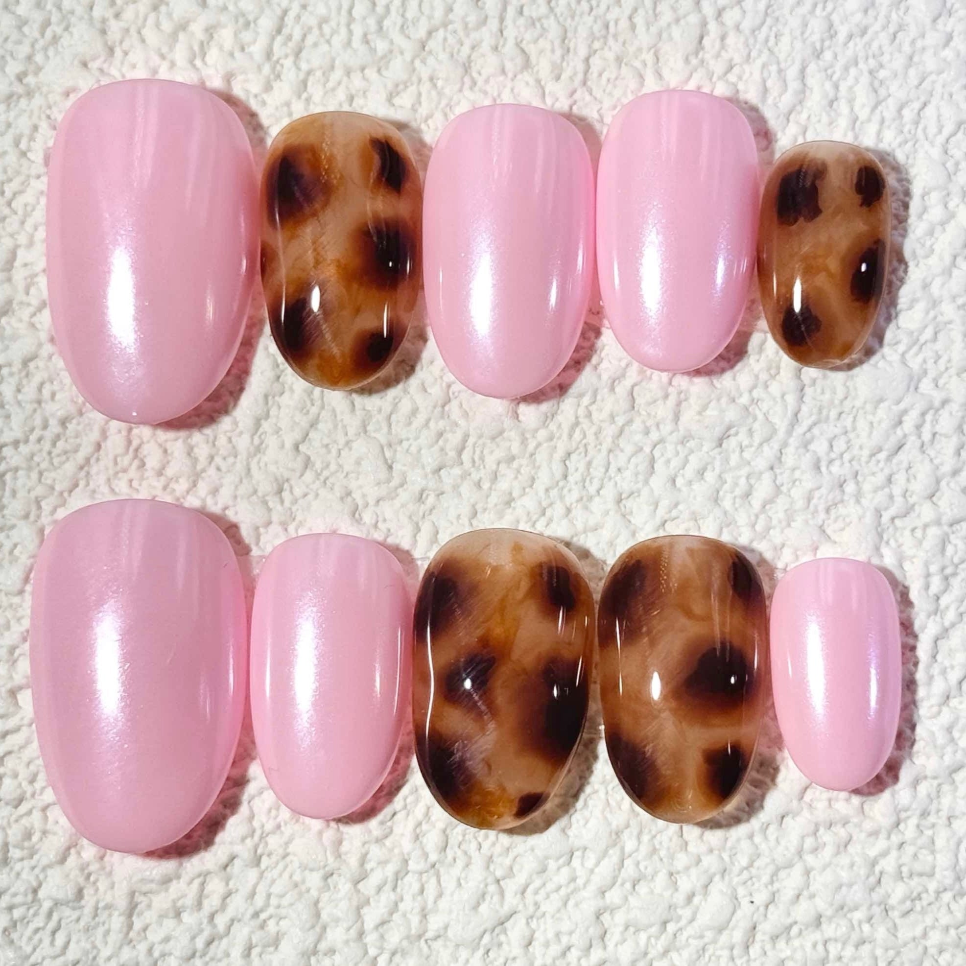 10 PCS/Set Handmade Salon-Grade Gel Press-On Nails AW1160