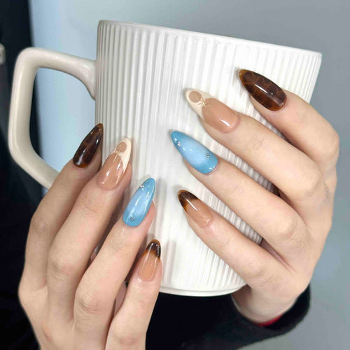 10 PCS/Set Handmade Salon-Grade Gel Press-On Nails AW1237