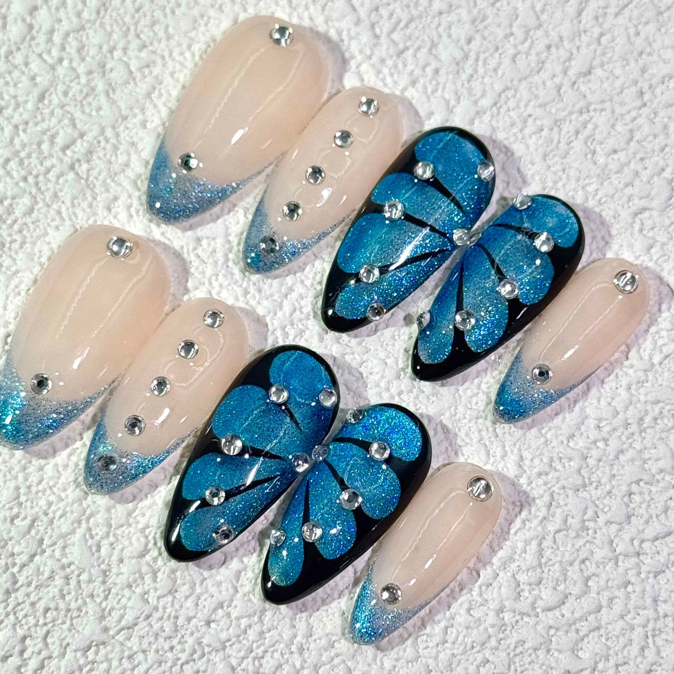 10 PCS/Set Handmade Salon-Grade Gel Press-On Nails AW1252