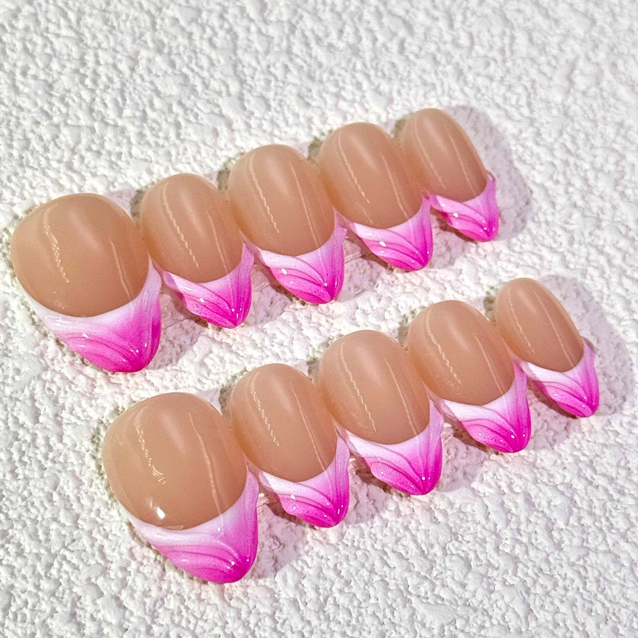 10 PCS/Set Handmade Salon-Grade Gel Press-On Nails AW1284