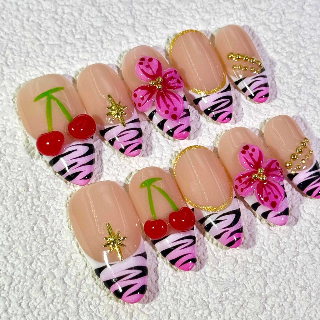 10 PCS/Set Handmade Salon-Grade Gel Press-On Nails AW1290