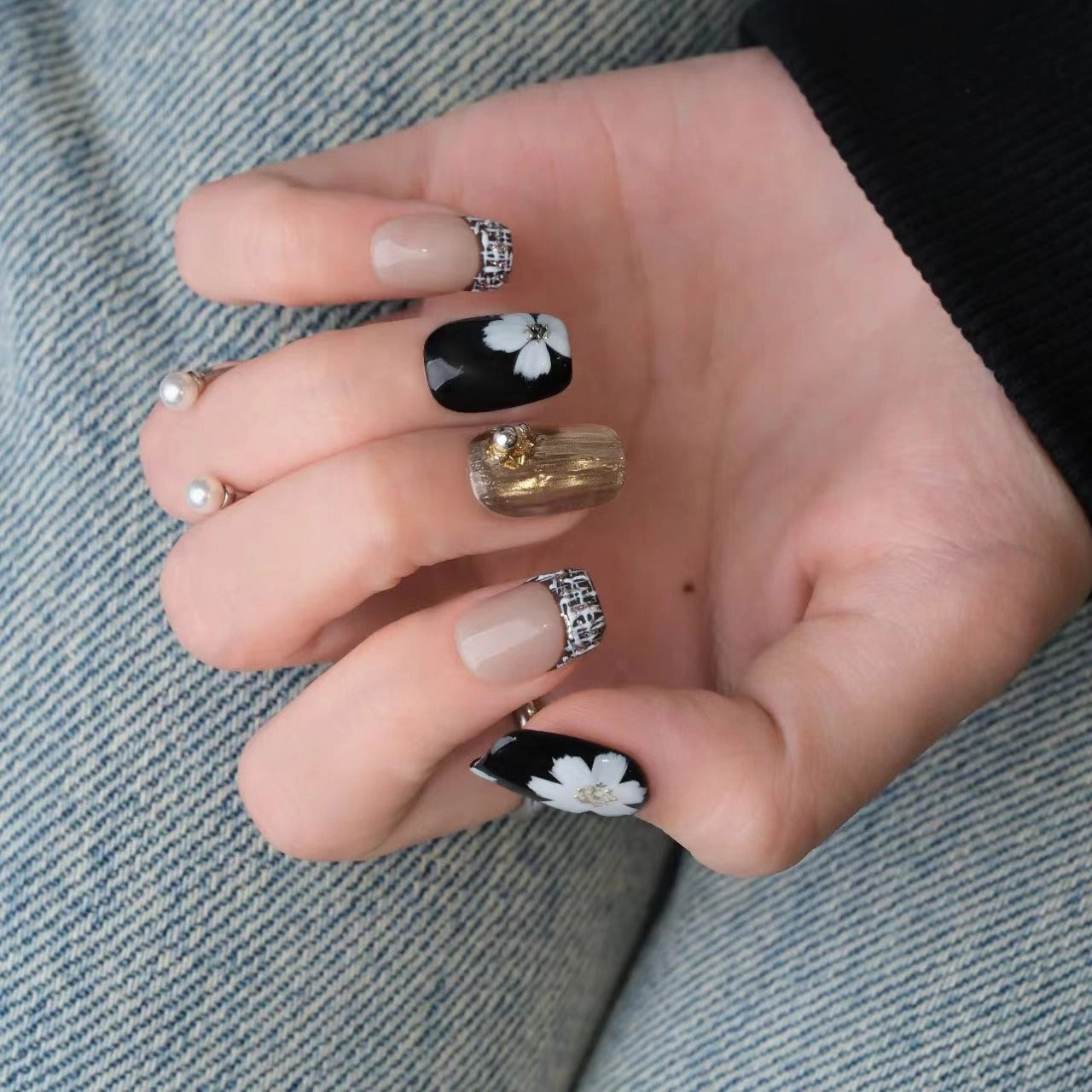 10 PCS/Set Handmade Salon-Grade Gel Press-On Nails AW1314