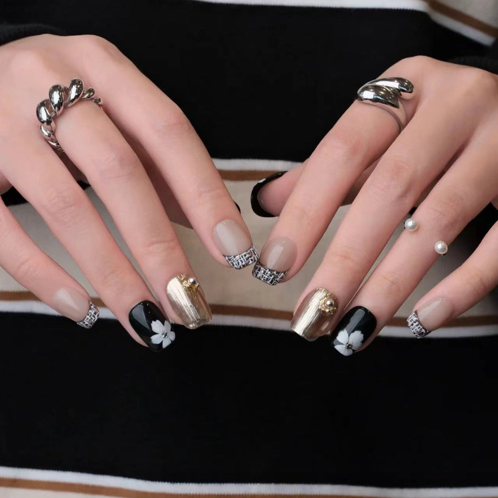 10 PCS/Set Handmade Salon-Grade Gel Press-On Nails AW1314