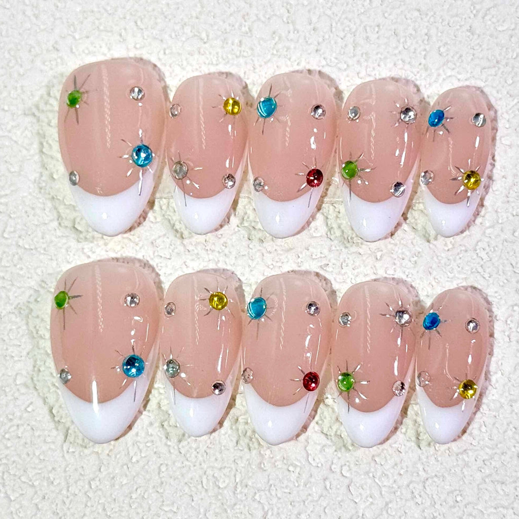 10 PCS/Set Handmade Salon-Grade Gel Press-On Nails AW1318