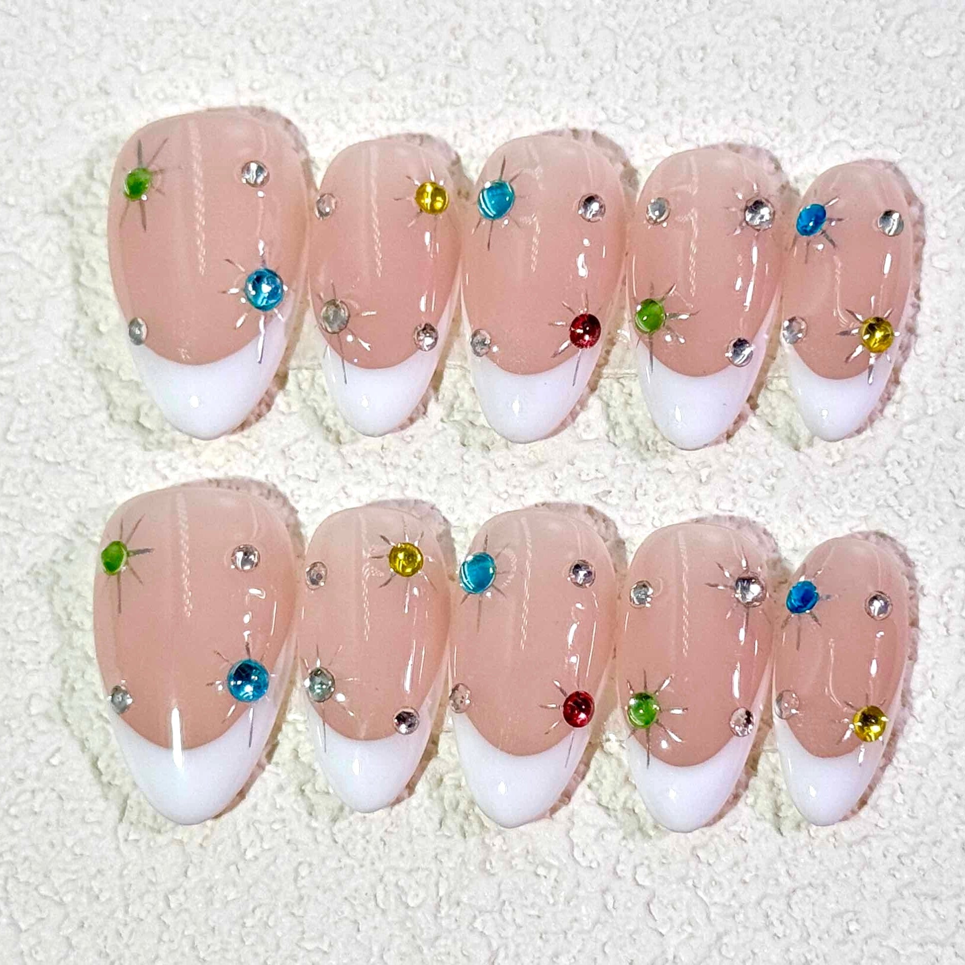 10 PCS/Set Handmade Salon-Grade Gel Press-On Nails AW1318