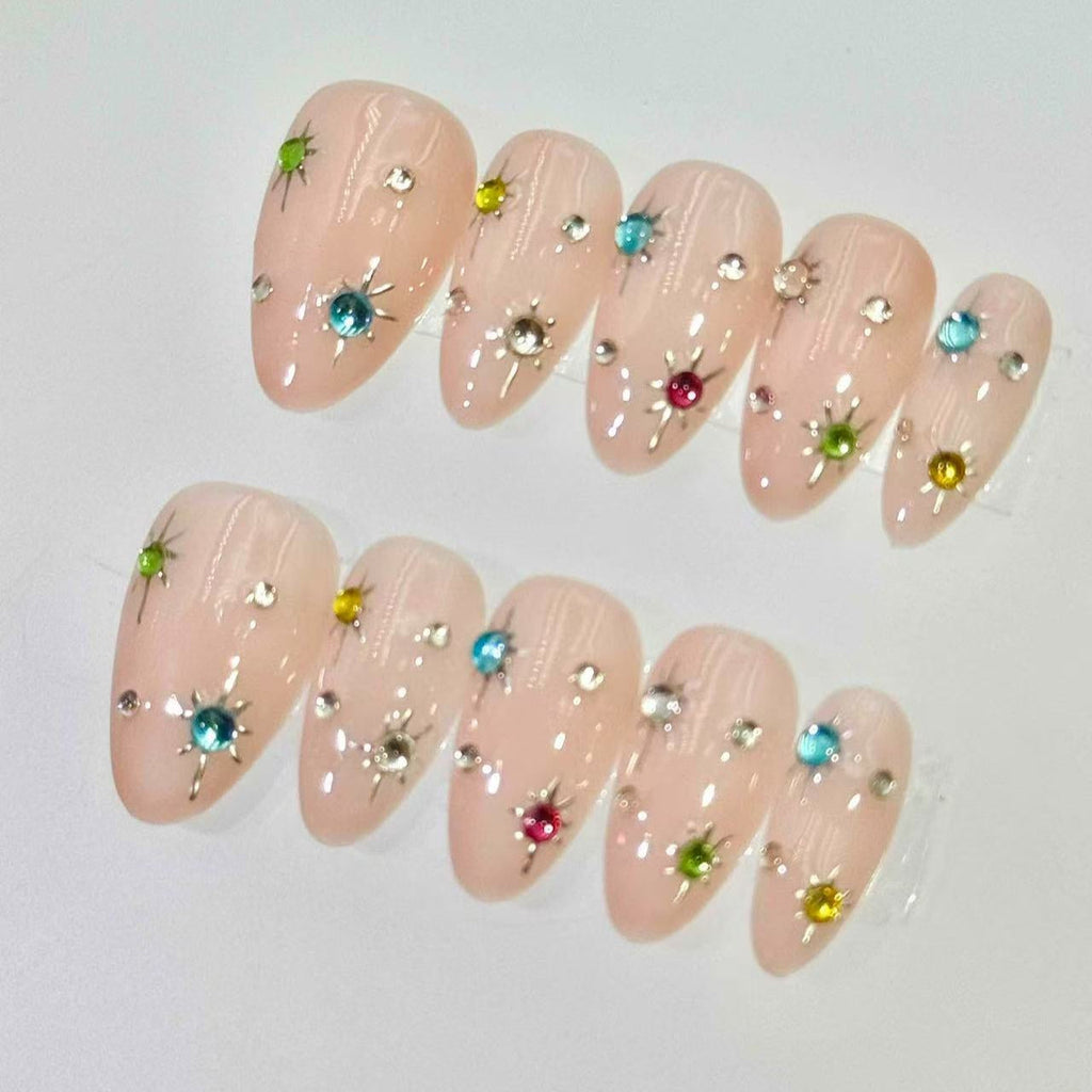 10 PCS/Set Handmade Salon-Grade Gel Press-On Nails AW1318-1