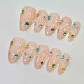 10 PCS/Set Handmade Salon-Grade Gel Press-On Nails AW1318-1