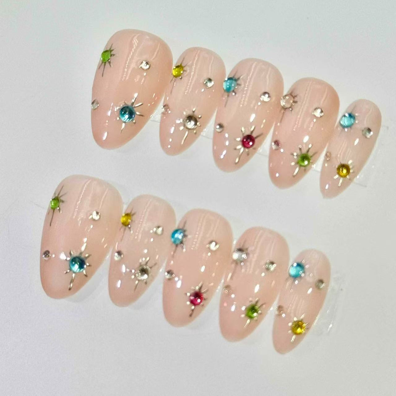 10 PCS/Set Handmade Salon-Grade Gel Press-On Nails AW1318-1