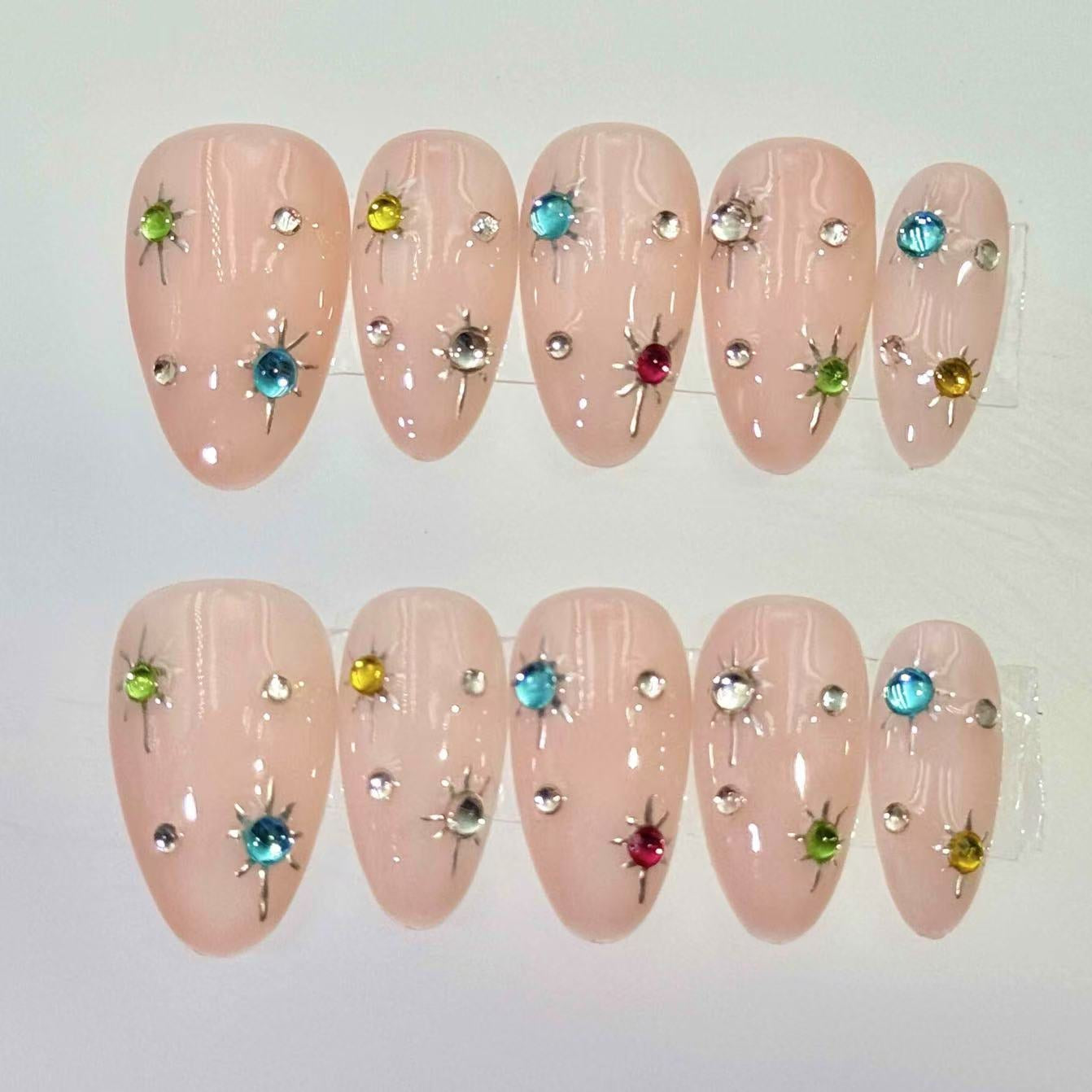 10 PCS/Set Handmade Salon-Grade Gel Press-On Nails AW1318-1
