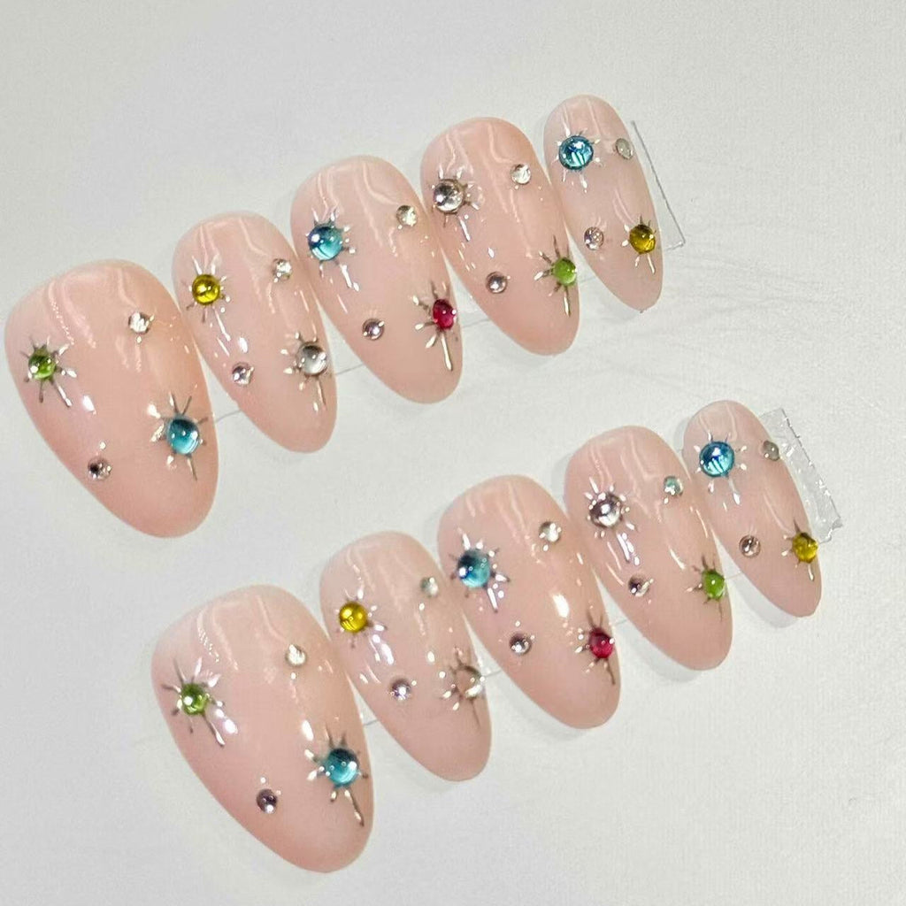 10 PCS/Set Handmade Salon-Grade Gel Press-On Nails AW1318-1