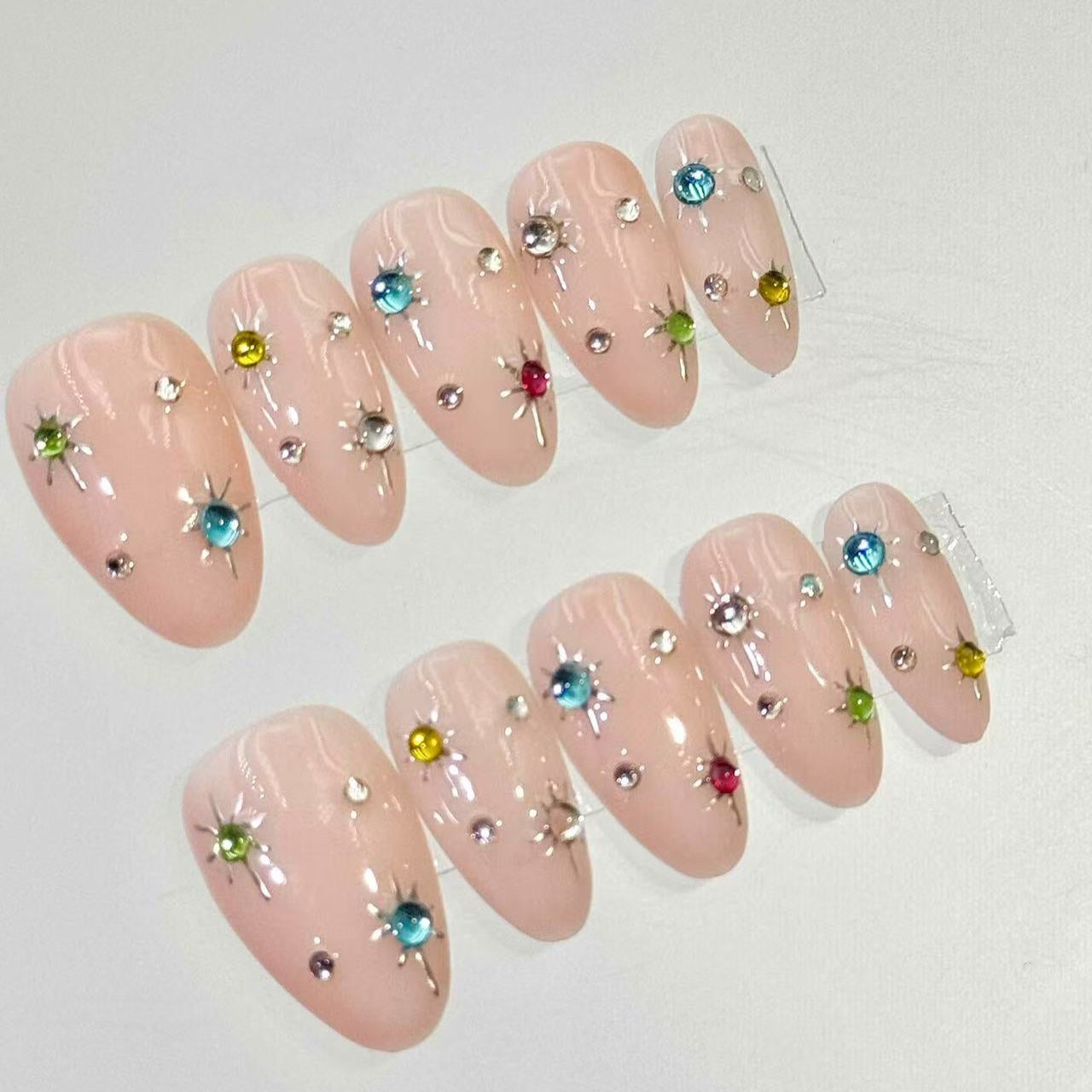10 PCS/Set Handmade Salon-Grade Gel Press-On Nails AW1318-1