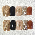 10 PCS/Set Handmade Salon-Grade Gel Press-On Nails AX1011