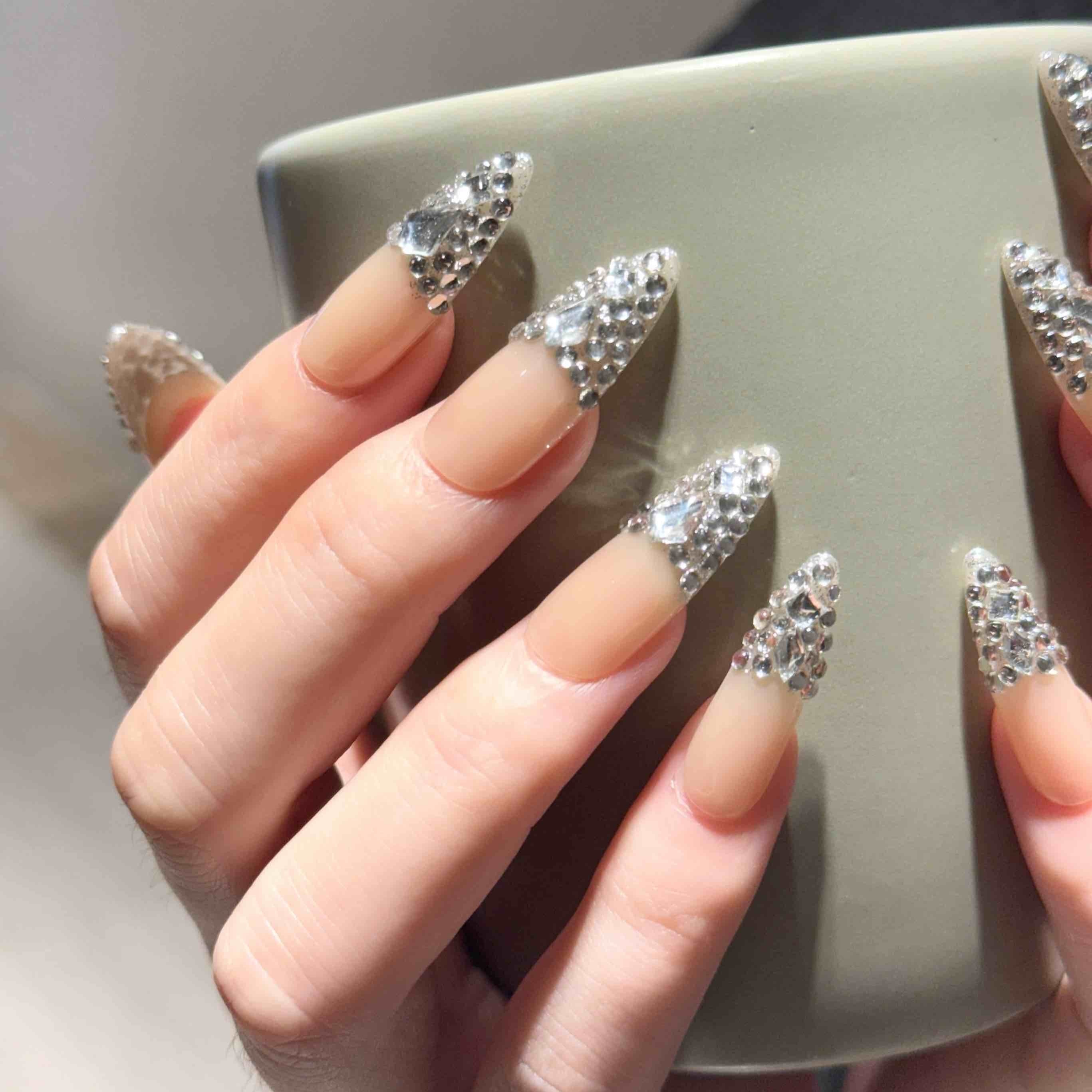 10 PCS/Set Handmade Salon-Grade Gel Press-On Nails AX1050