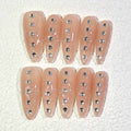 10 PCS/Set Handmade Salon-Grade Gel Press-On Nails AX1077