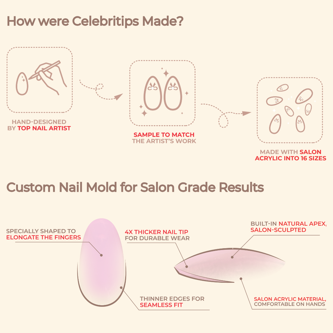 Coco Vibe Bow Nails