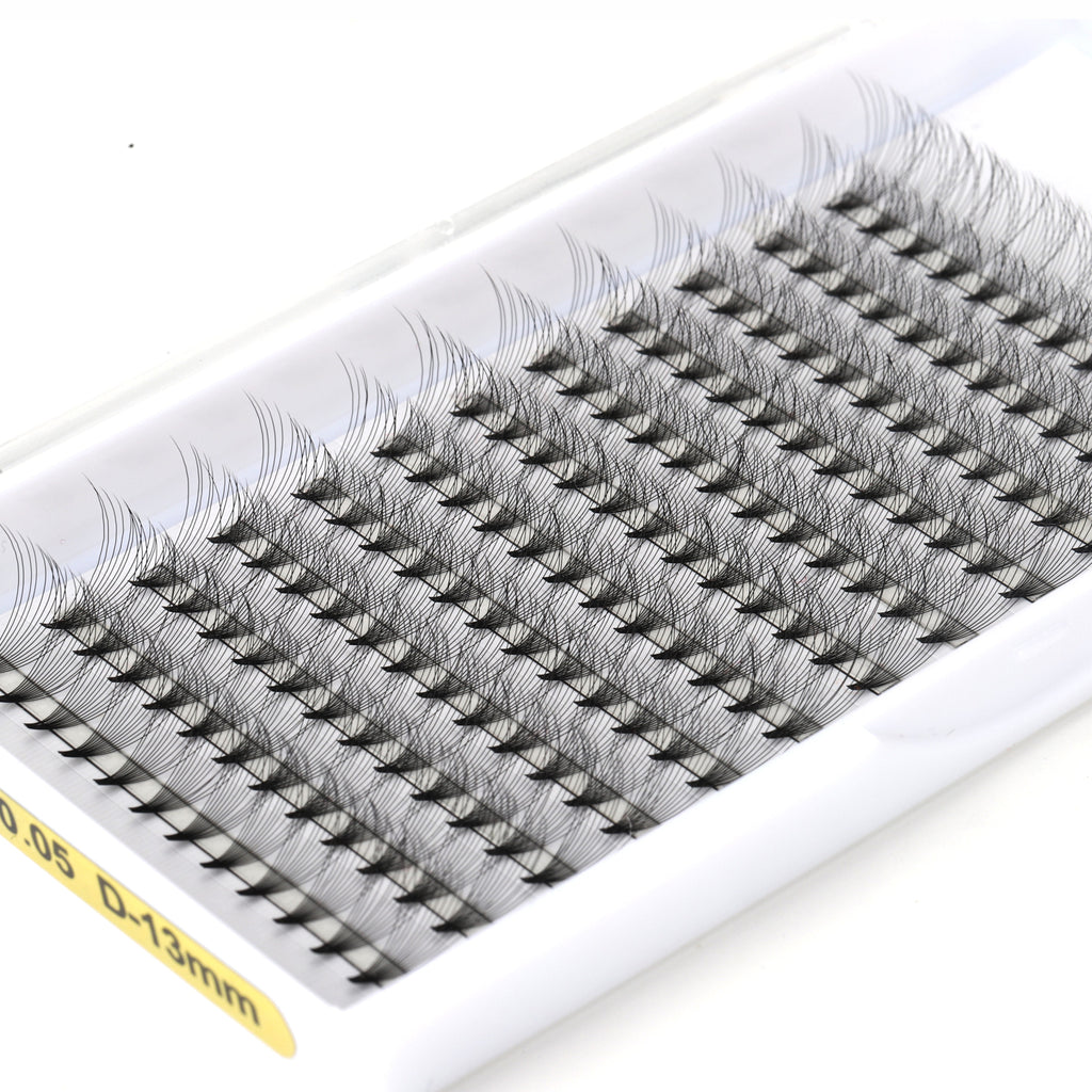 Premade Short Stem Fan Lashes 12D