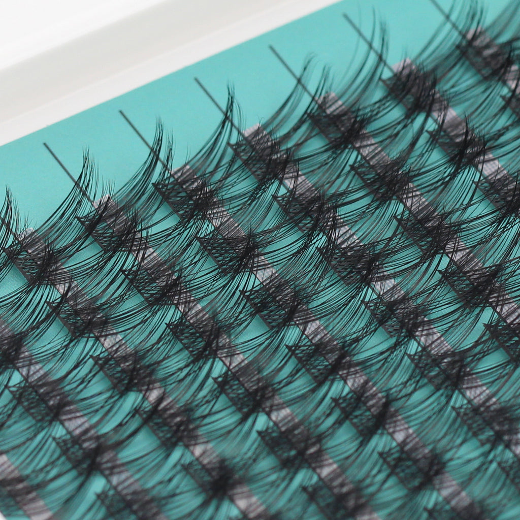 BODERMINCER M10# Color Black D Curl 16 Rows Natural Extensions Individual False Eyelashes Lash Clusters 8mm/10mm/12mm/14mm/16mm/18mm to Choose