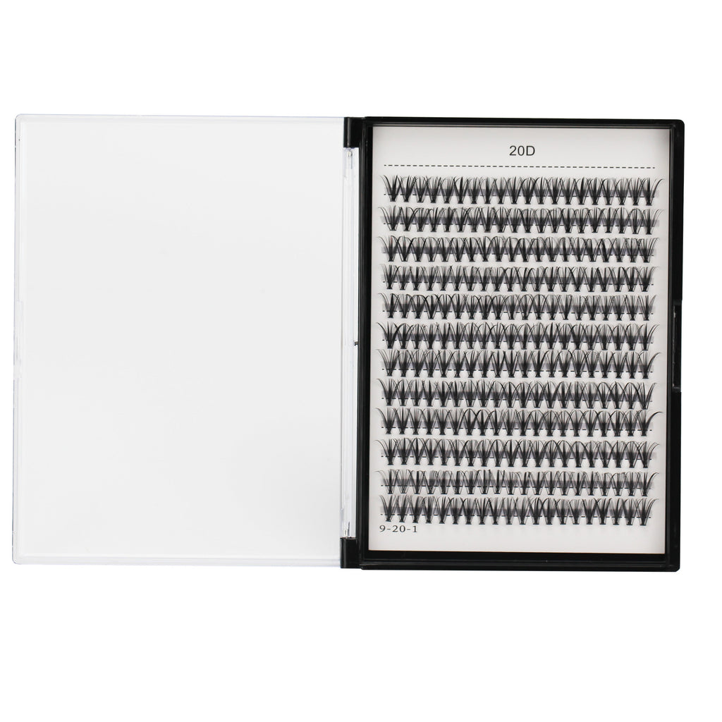 Bodermincer 20D# Color Black 240pcs Per Pack C Curl/D Curl/DD Culr Natural Extensions Wispy Individual False Eyelashes Lash Clusters Lash Cluster Extensions