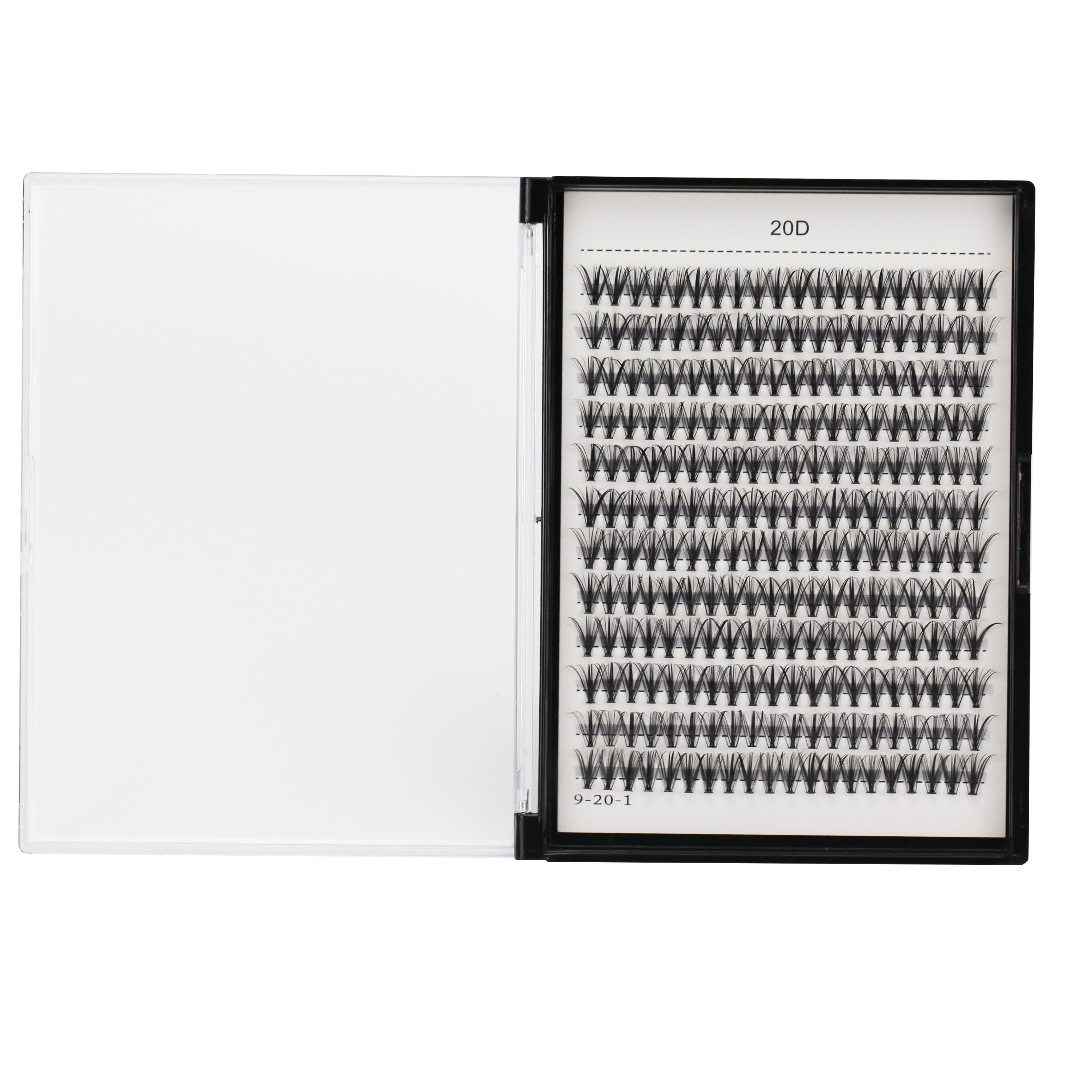 Bodermincer 20D# Color Black 240pcs Per Pack C Curl/D Curl/DD Culr Natural Extensions Wispy Individual False Eyelashes Lash Clusters Lash Cluster Extensions