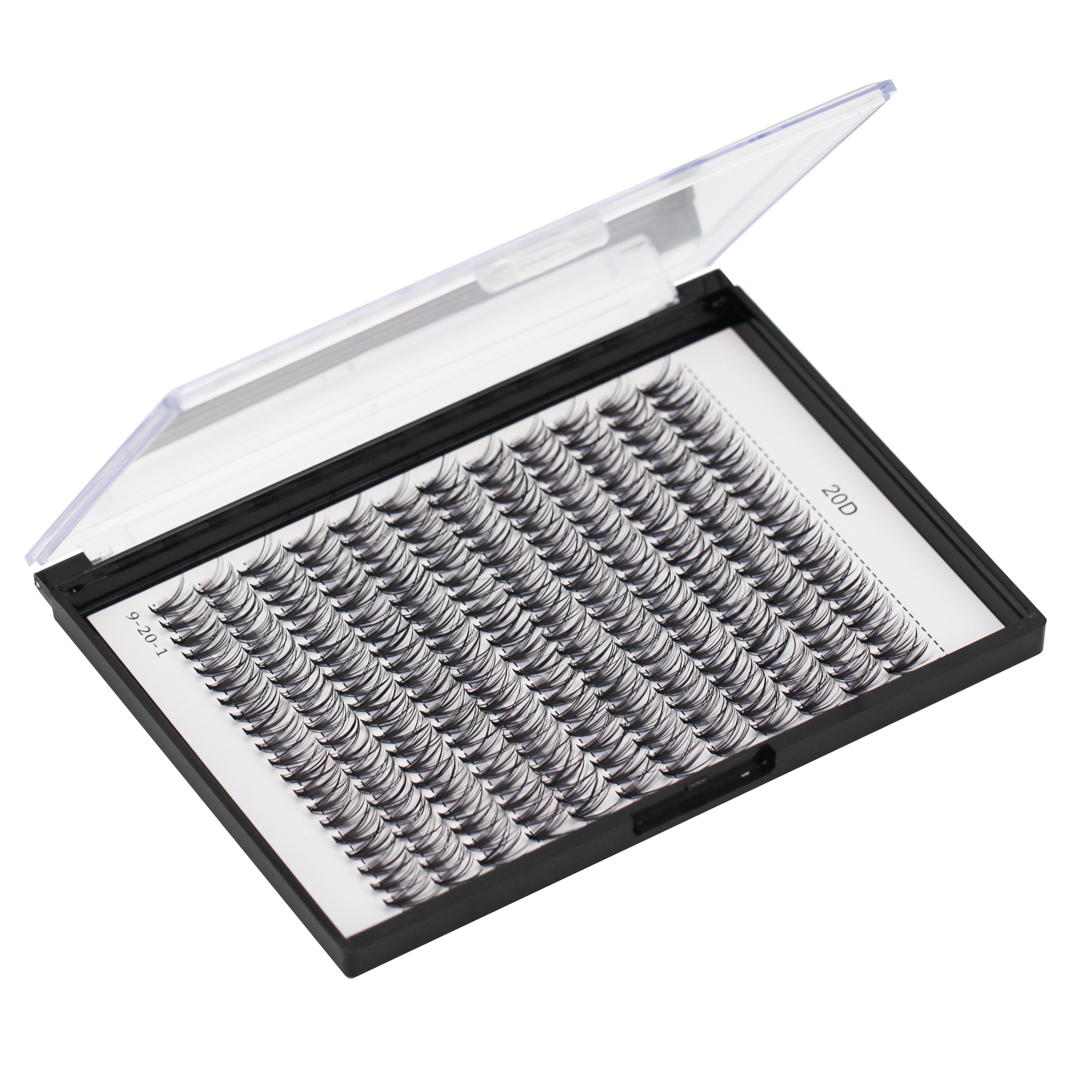Bodermincer 20D# Color Black 240pcs Per Pack C Curl/D Curl/DD Culr Natural Extensions Wispy Individual False Eyelashes Lash Clusters Lash Cluster Extensions