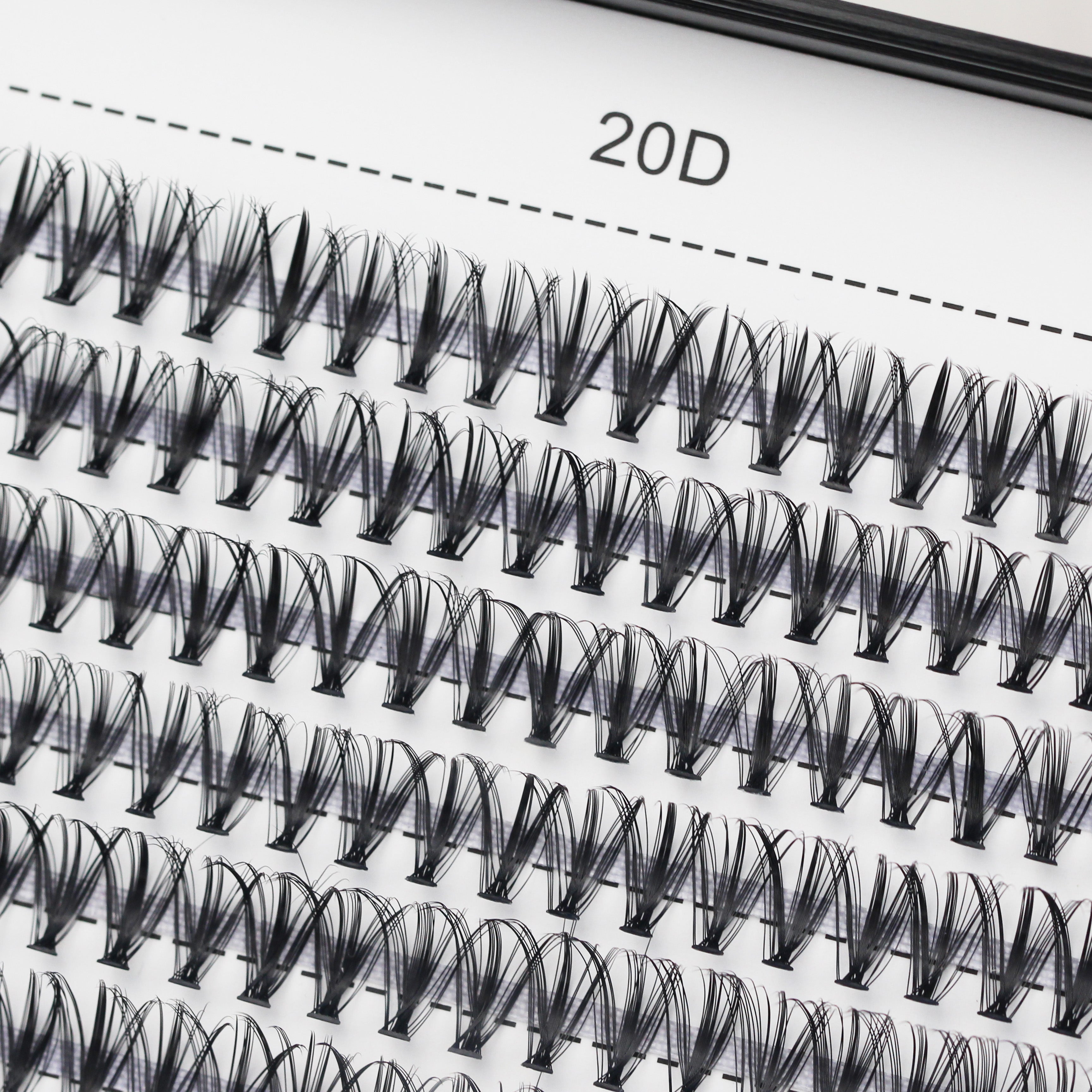 Bodermincer 20D# Color Black 240pcs Per Pack C Curl/D Curl/DD Culr Natural Extensions Wispy Individual False Eyelashes Lash Clusters Lash Cluster Extensions