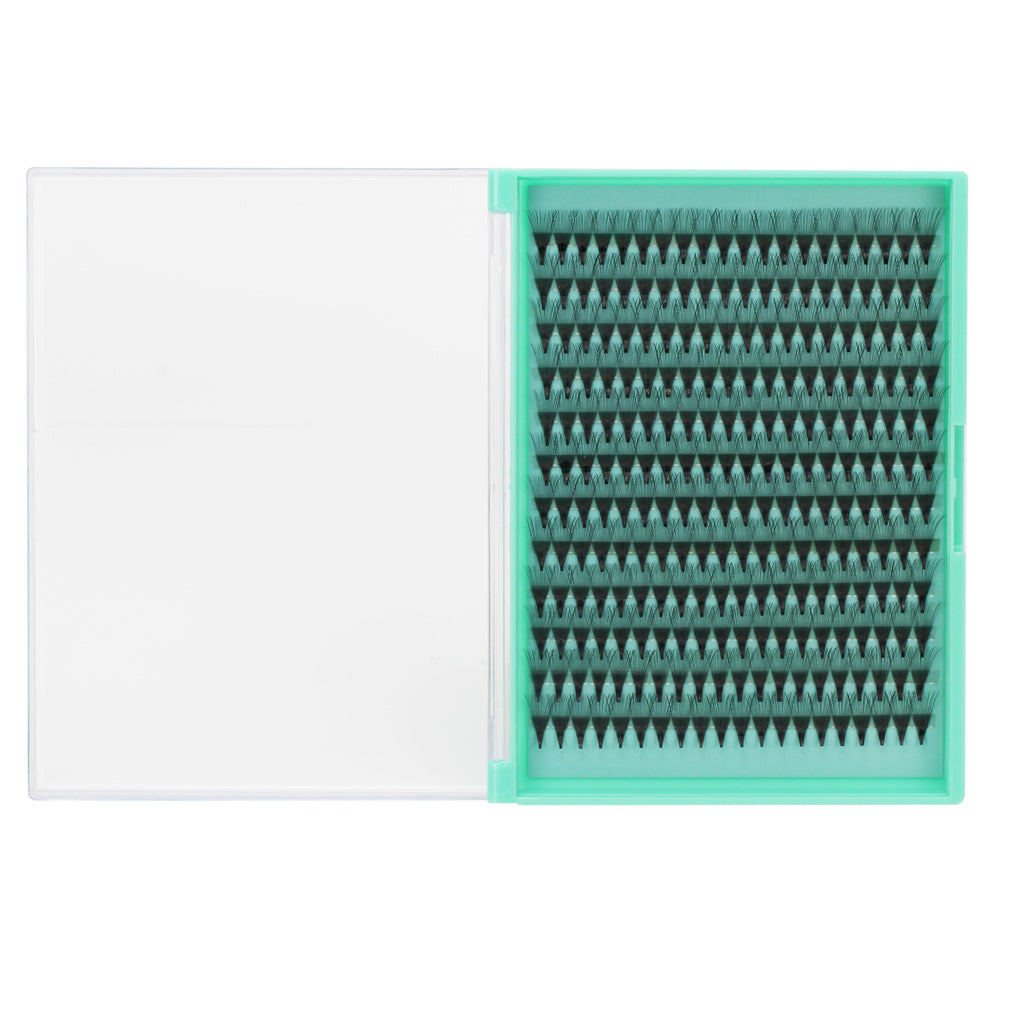 Bodermincer  20D# Color Black D Curl 0.07mm 14 Rows 240pcs Pre-made Fans Natural Extensions Individual False Eyelashes Lash Clusters 8mm/9mm/10mm/11mm/12mm/13mm/14mm/15mm/16mm/17mm/18mm to Choose
