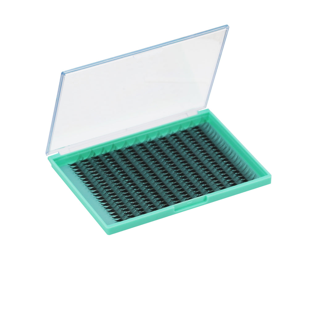 Bodermincer  20D# Color Black D Curl 0.07mm 14 Rows 240pcs Pre-made Fans Natural Extensions Individual False Eyelashes Lash Clusters 8mm/9mm/10mm/11mm/12mm/13mm/14mm/15mm/16mm/17mm/18mm to Choose