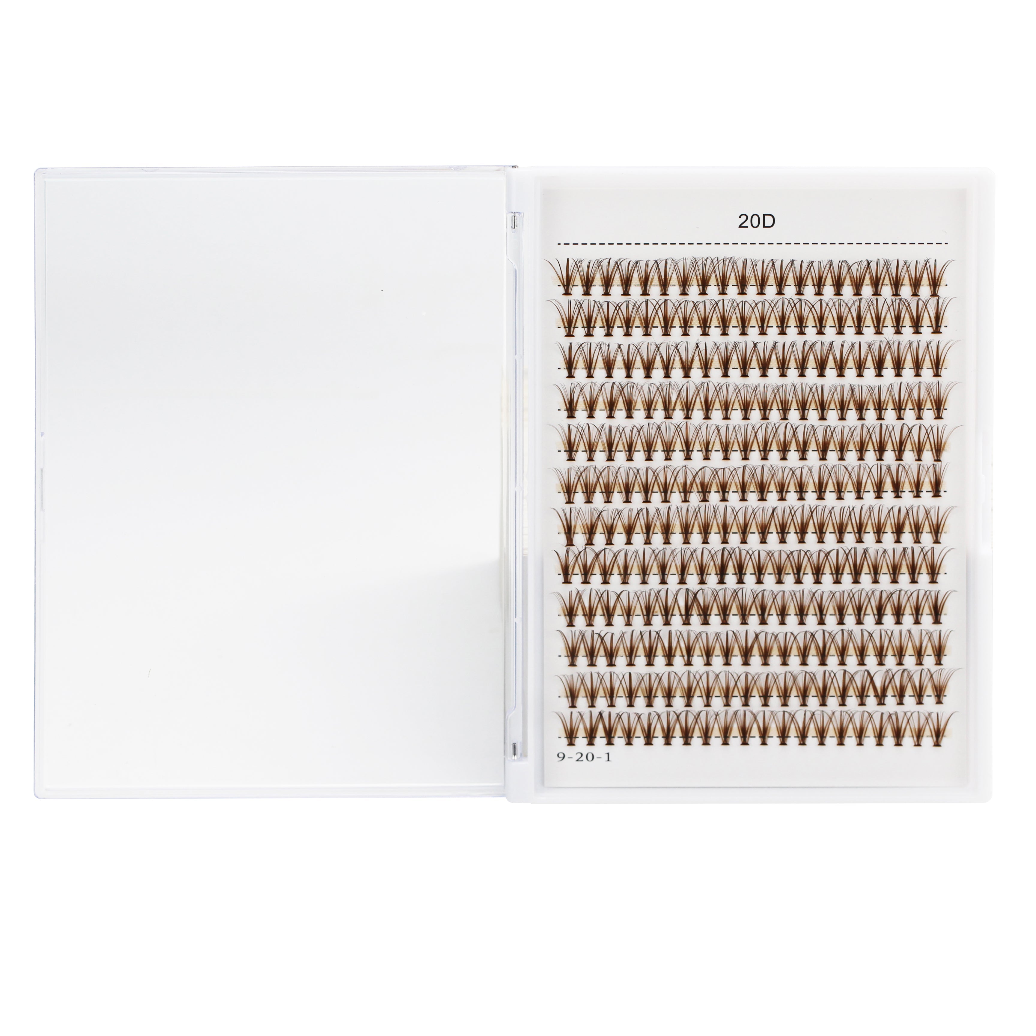 Bodermincer Brown Eyelash Extension 20D Cluster Soft Faux Mink False Eyelashes Natural Soft Natural Individual Eyelashes