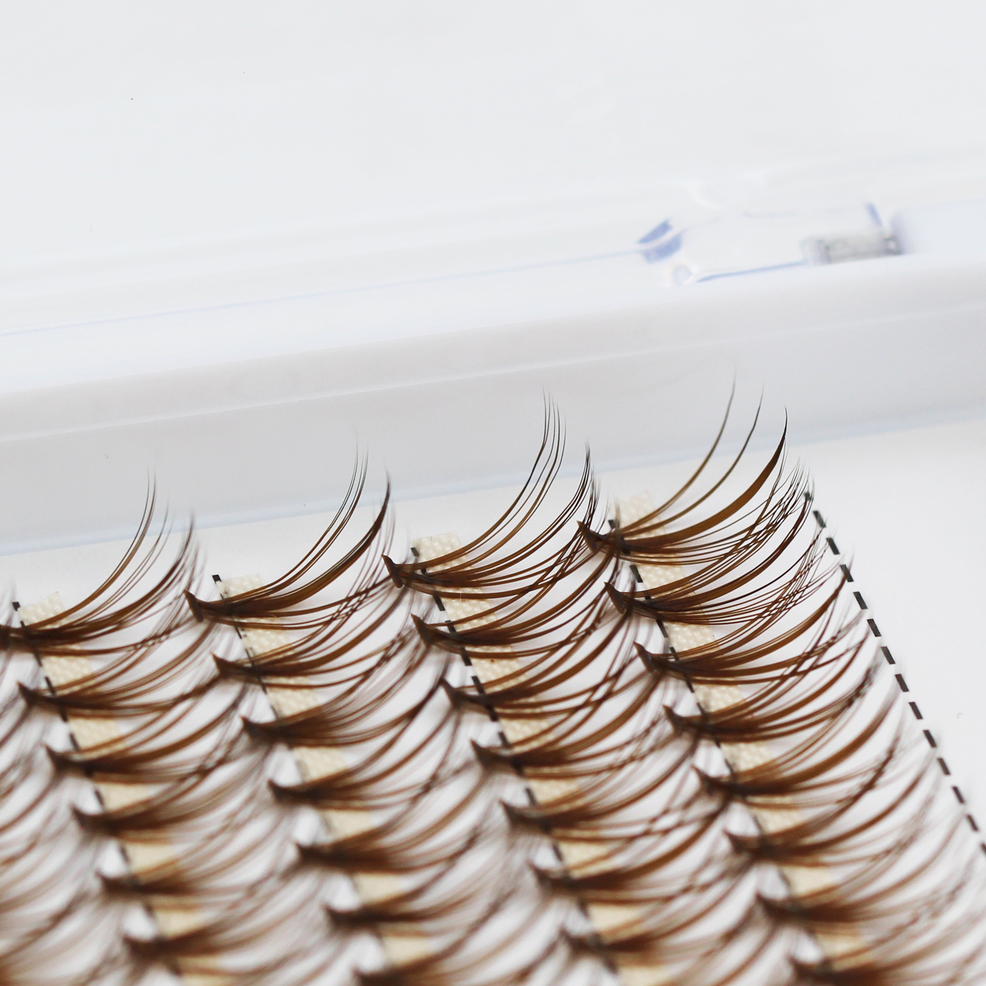 Bodermincer Brown Eyelash Extension 20D Cluster Soft Faux Mink False Eyelashes Natural Soft Natural Individual Eyelashes