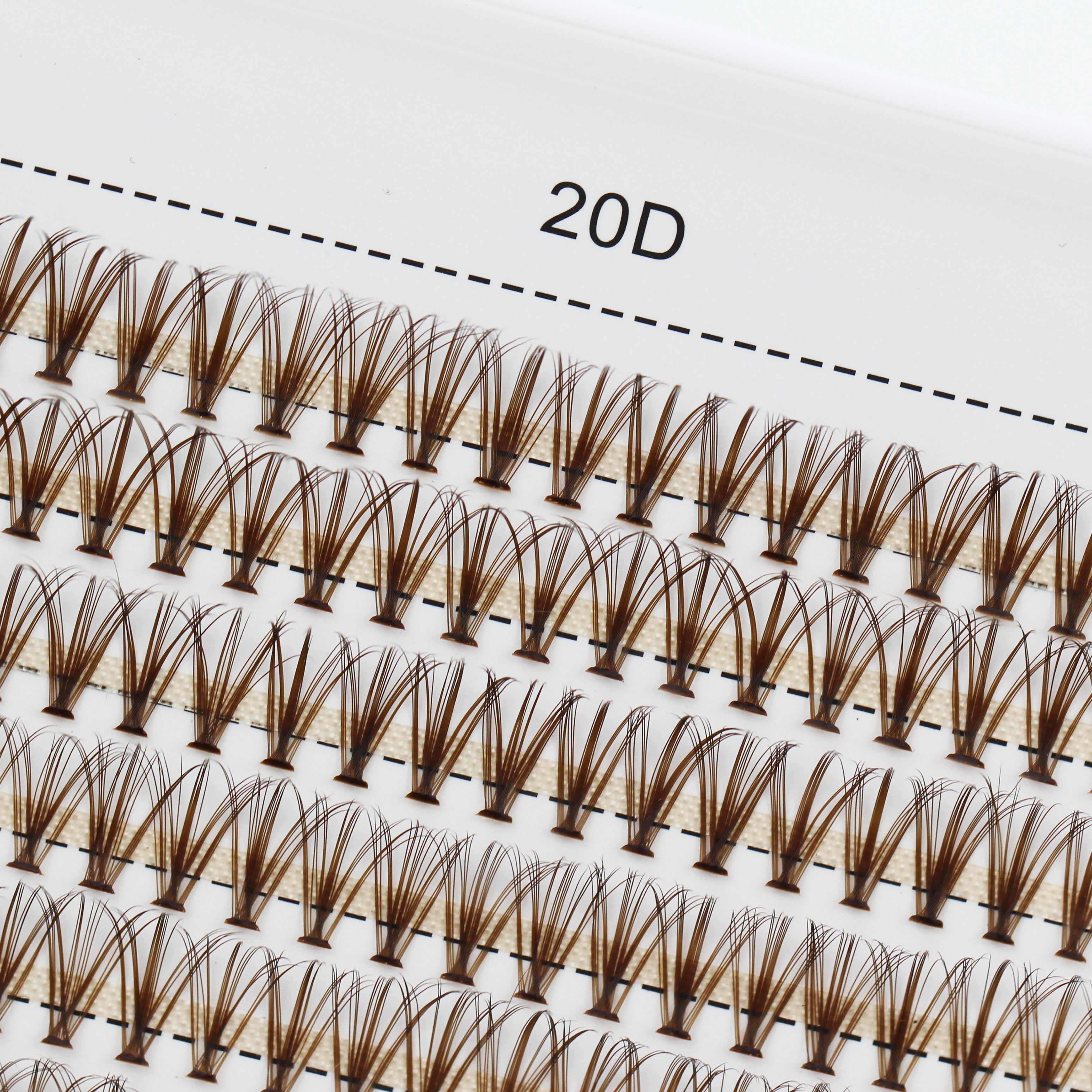Bodermincer Brown Eyelash Extension 20D Cluster Soft Faux Mink False Eyelashes Natural Soft Natural Individual Eyelashes