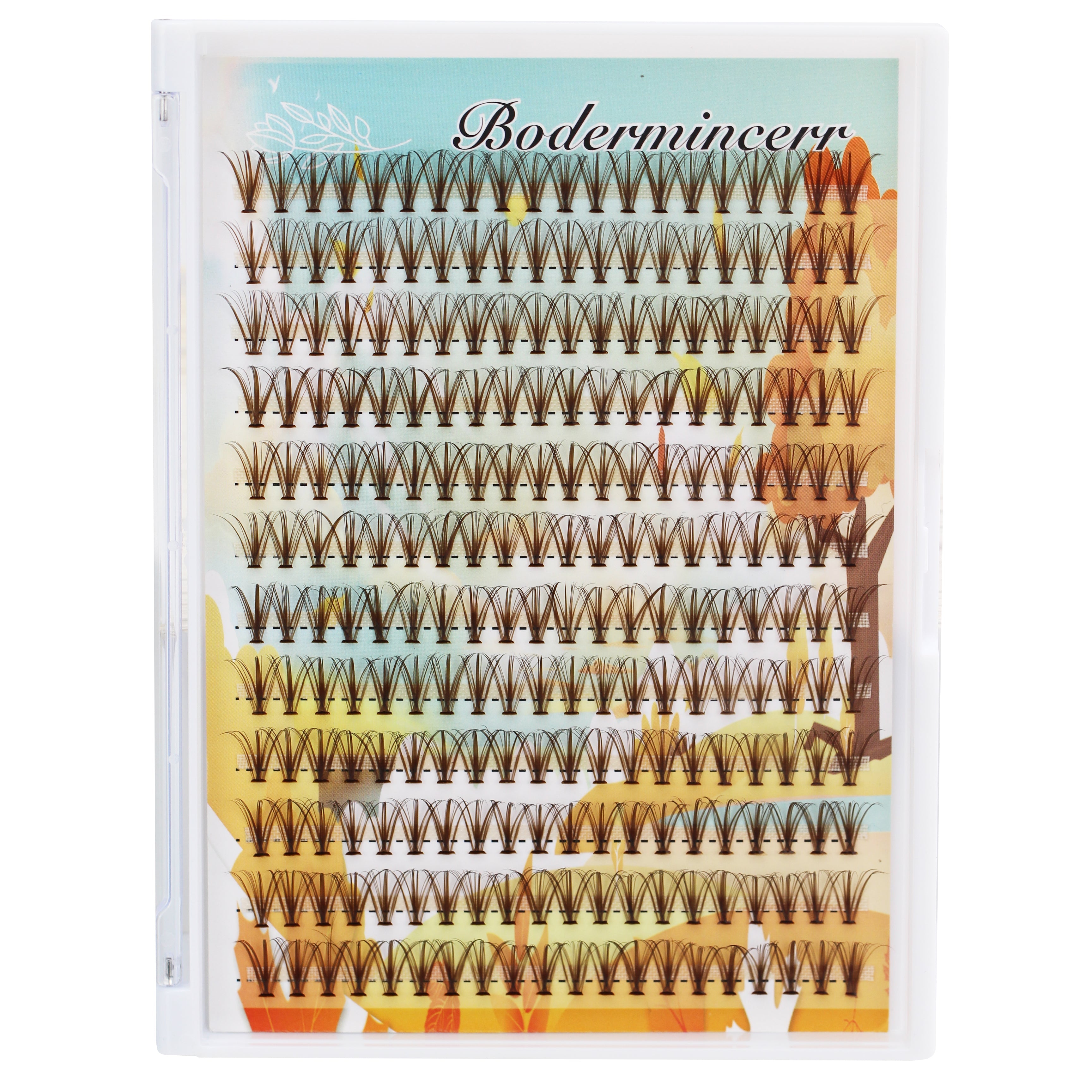 Bodermincer 10-18mm to Choose 240 clusters Brown Eyelash Extension 20D Cluster Soft Faux Mink False Eyelashes Natural Soft Natural Individual Eyelashes