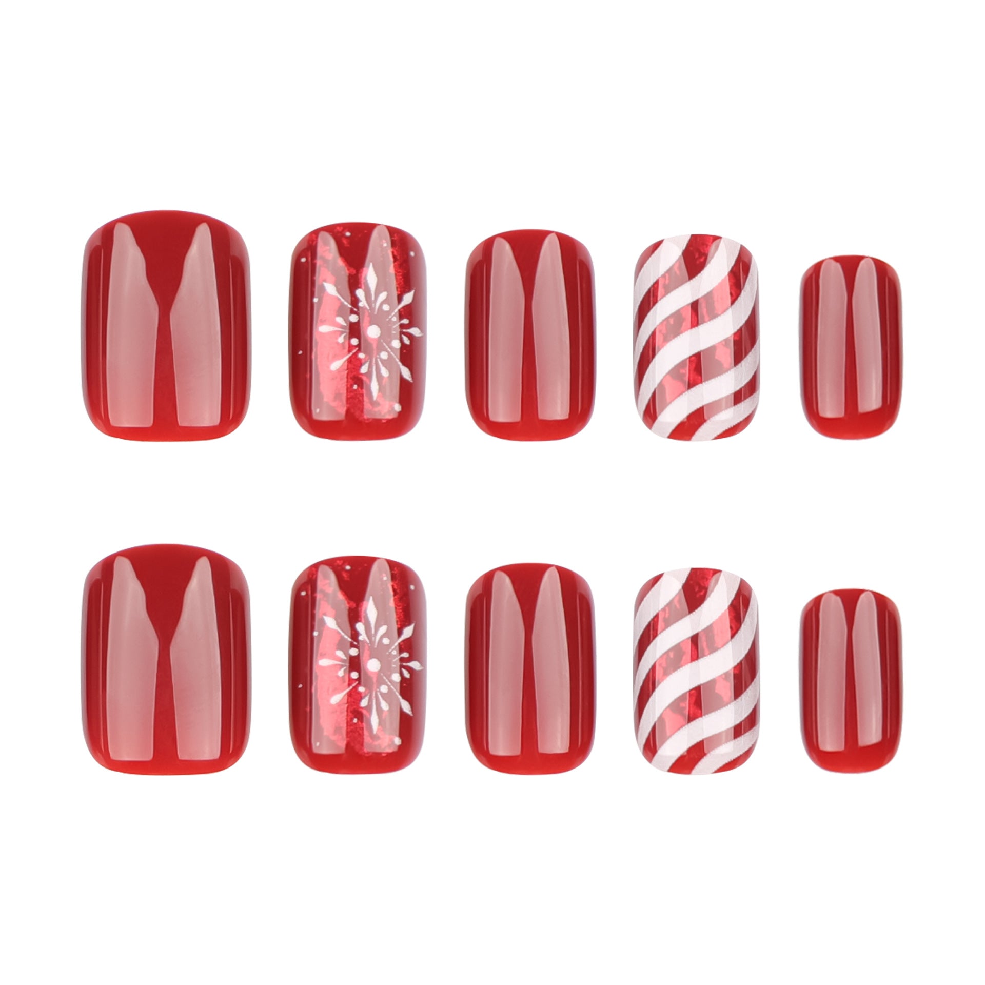 15 Sizes-30 Pcs Acrylic Press On Nails X004GR4163