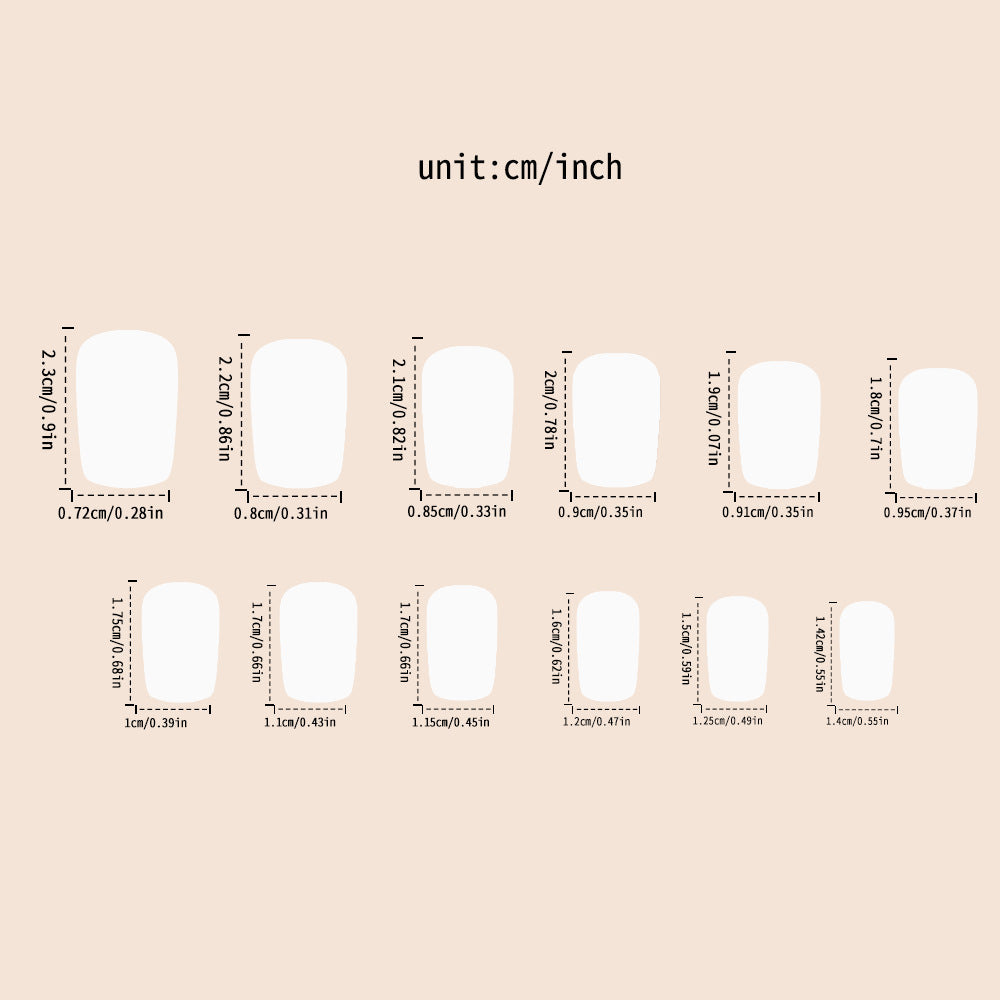 15 Sizes-30 Pcs Acrylic Press On Nails X004C0RFM1