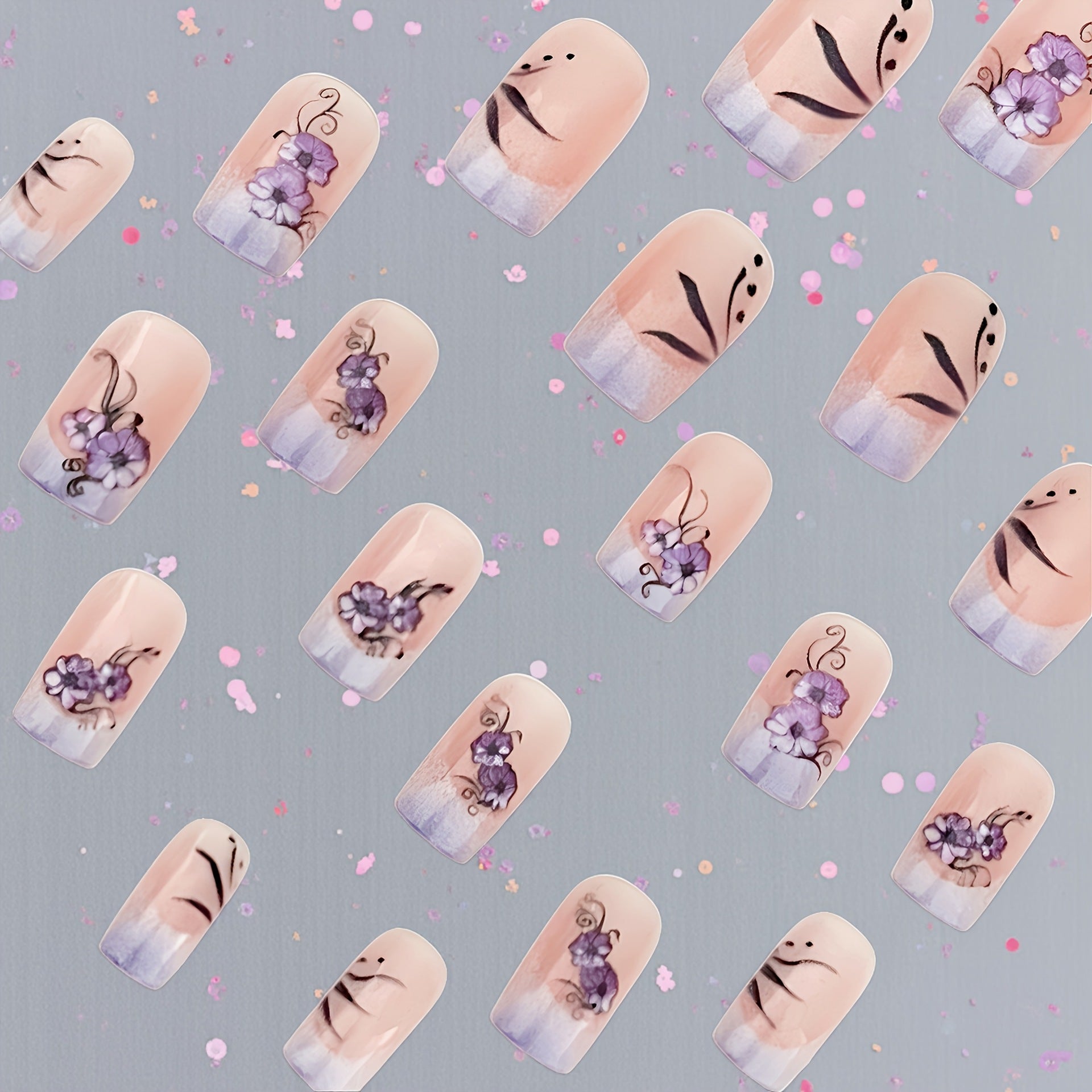 15 Sizes-30 Pcs Acrylic Press On Nails X004RPFHDZ