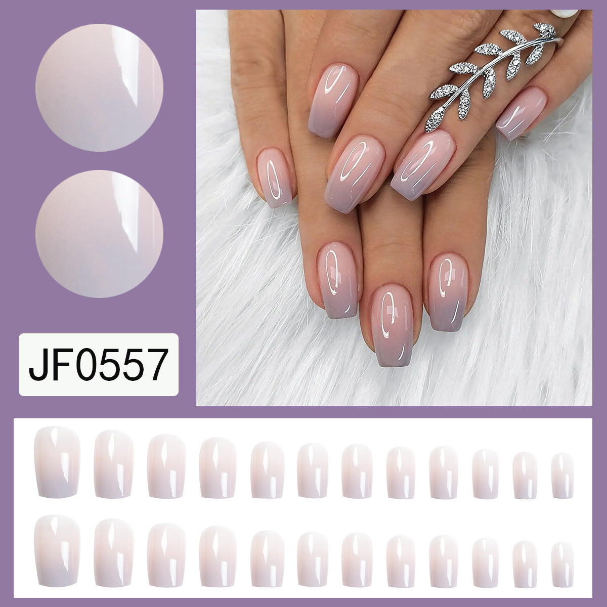 15 Sizes-30 Pcs Acrylic Press On Nails X0044EVSTB