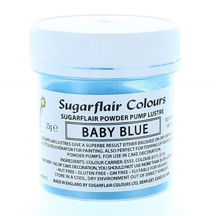 Sugarflair Powder Puff Lustre Refill - Baby Blue -25g