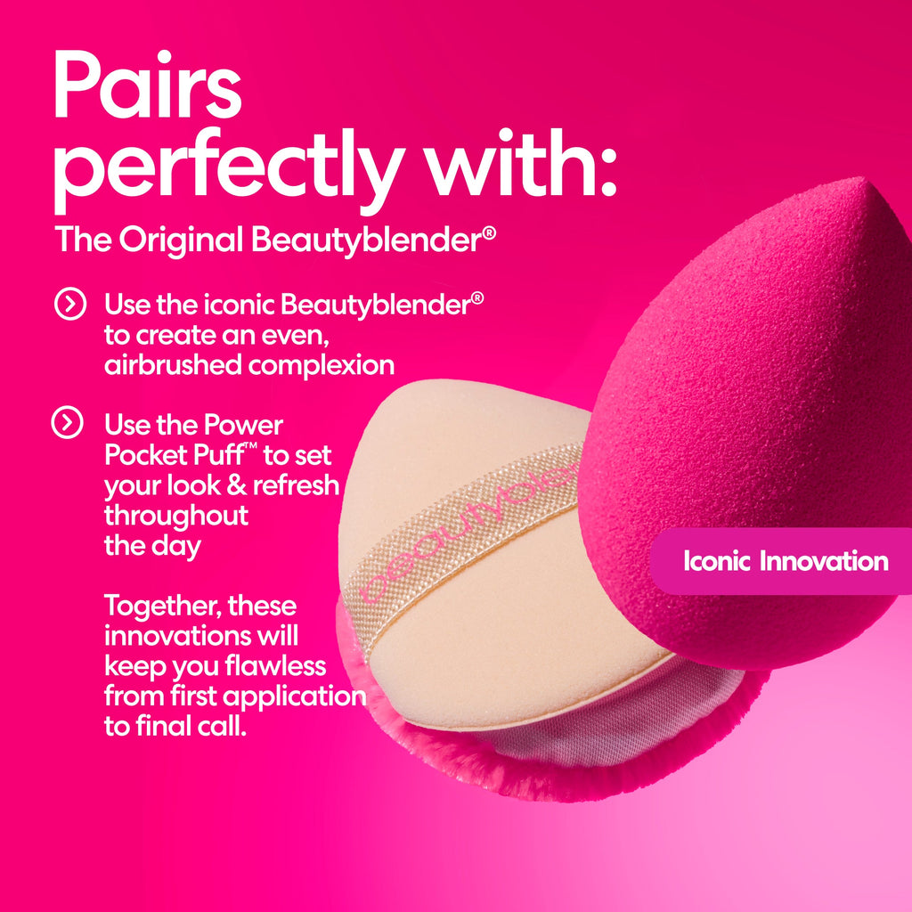 Power Pocket Puff™ Dual-Sided Powder Puff for Setting and Baking