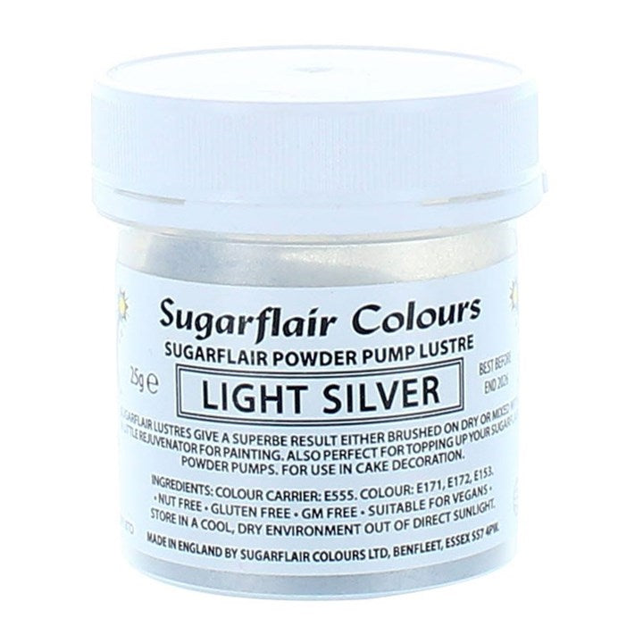 Glitter Powder Puff Spray Refill - Light Silver -25g