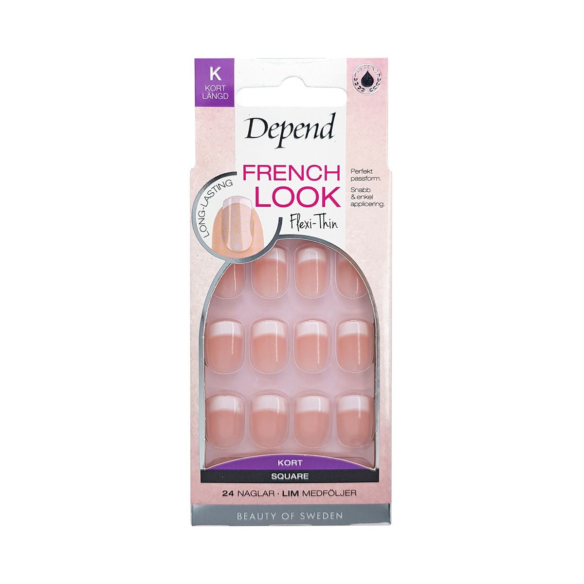 Nail Kit French Look Flexi Thin, Short, Square