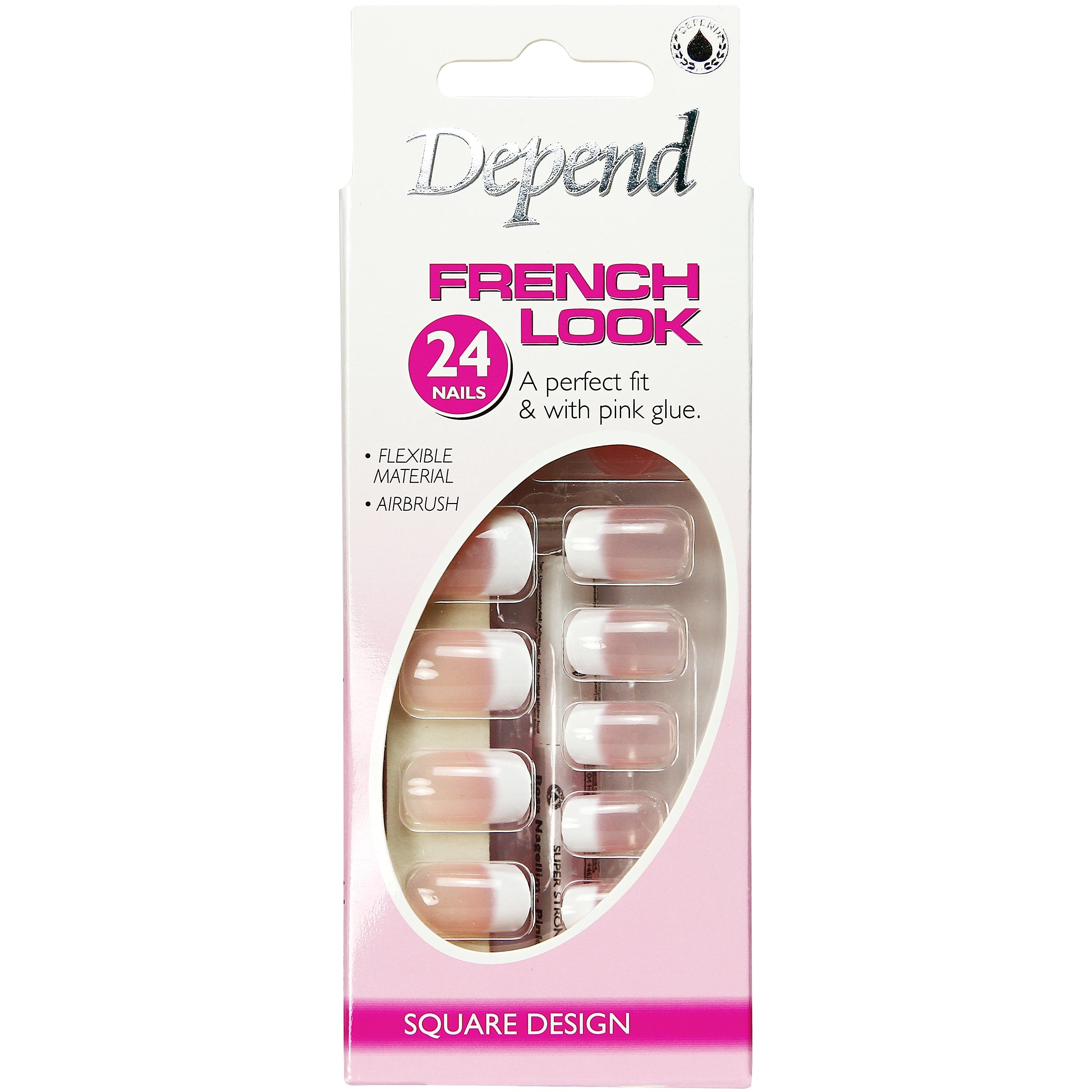 Nail Kit French Look, Square Pink